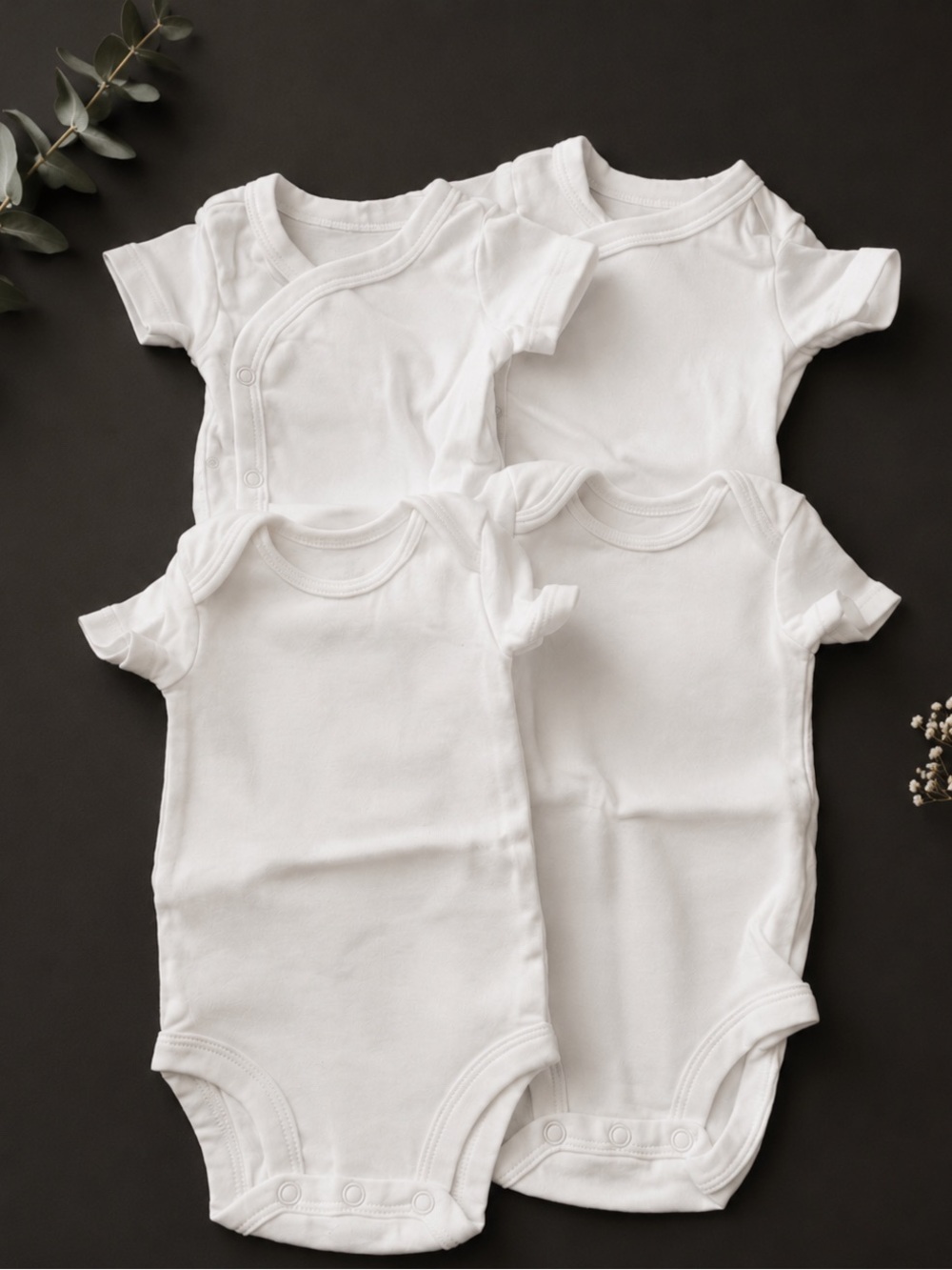 Child of Mine Classic White Bodysuit Set